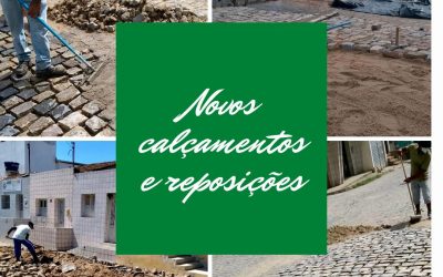 Secretaria de Obras realiza manutenção dos calçamentos